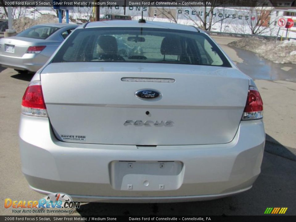 2008 Ford Focus S Sedan Silver Frost Metallic / Medium Stone Photo #6