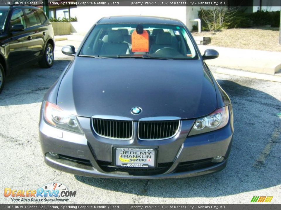 2005 BMW 3 Series 325i Sedan Sparkling Graphite Metallic / Sand Photo #2