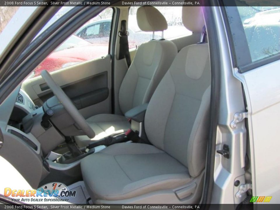 2008 Ford Focus S Sedan Silver Frost Metallic / Medium Stone Photo #8