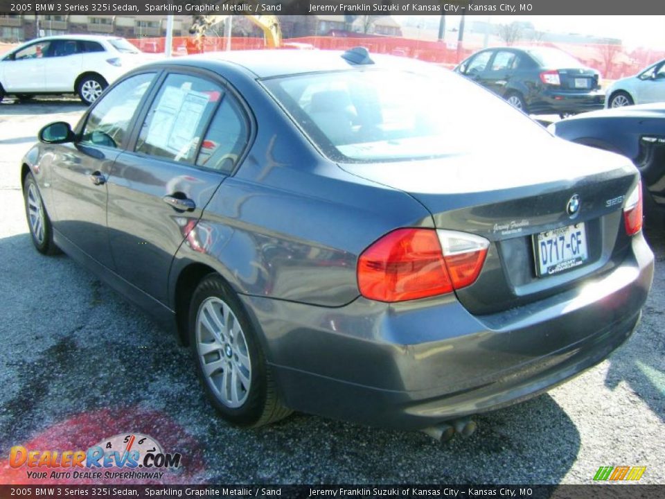2005 BMW 3 Series 325i Sedan Sparkling Graphite Metallic / Sand Photo #4