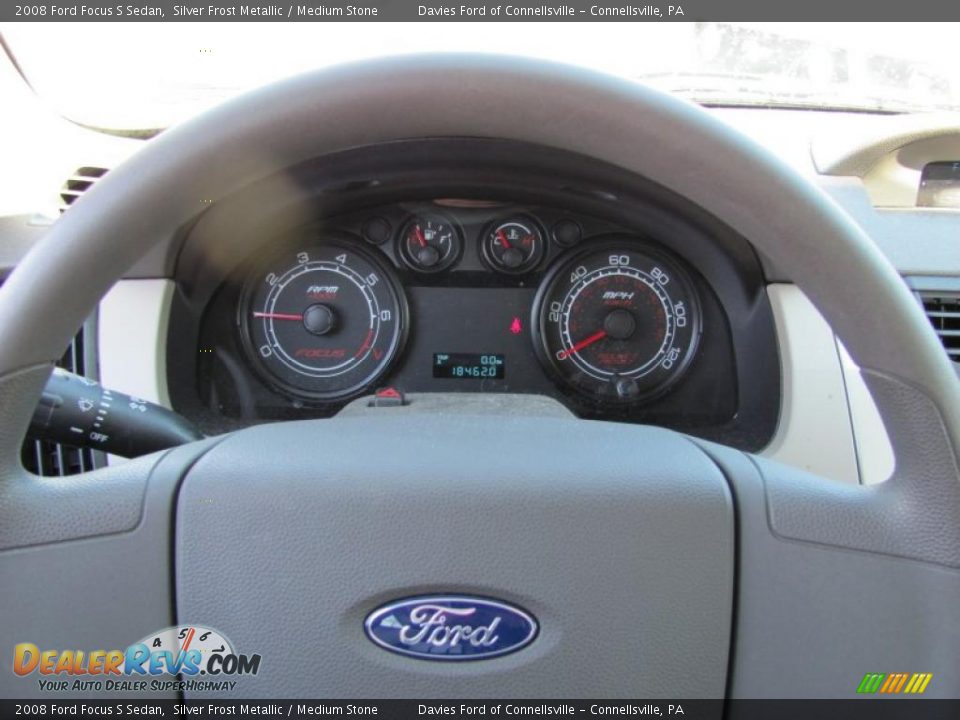 2008 Ford Focus S Sedan Silver Frost Metallic / Medium Stone Photo #10