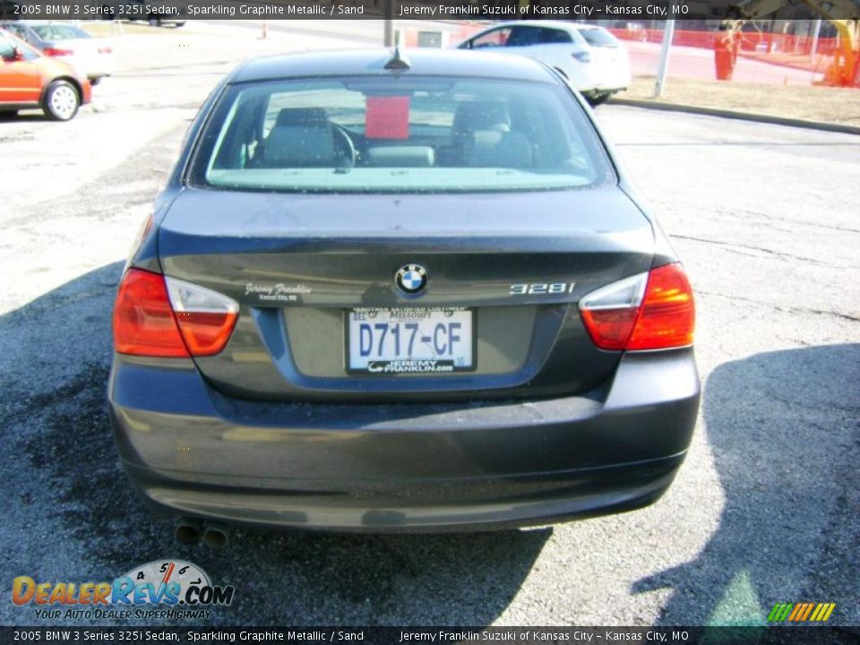 2005 BMW 3 Series 325i Sedan Sparkling Graphite Metallic / Sand Photo #5