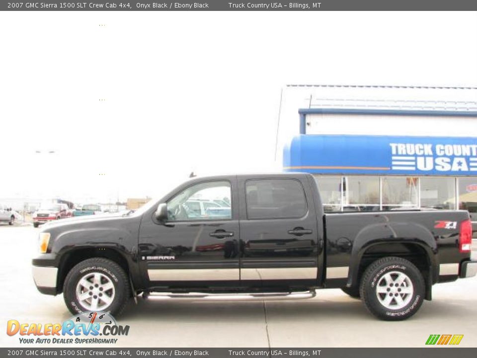 2007 GMC Sierra 1500 SLT Crew Cab 4x4 Onyx Black / Ebony Black Photo #1