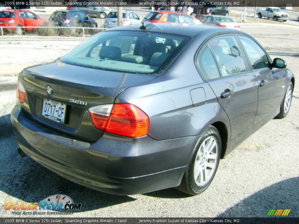 2005 BMW 3 Series 325i Sedan Sparkling Graphite Metallic / Sand Photo #6