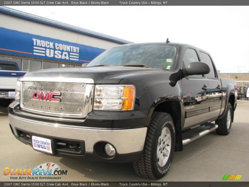 2007 GMC Sierra 1500 SLT Crew Cab 4x4 Onyx Black / Ebony Black Photo #2