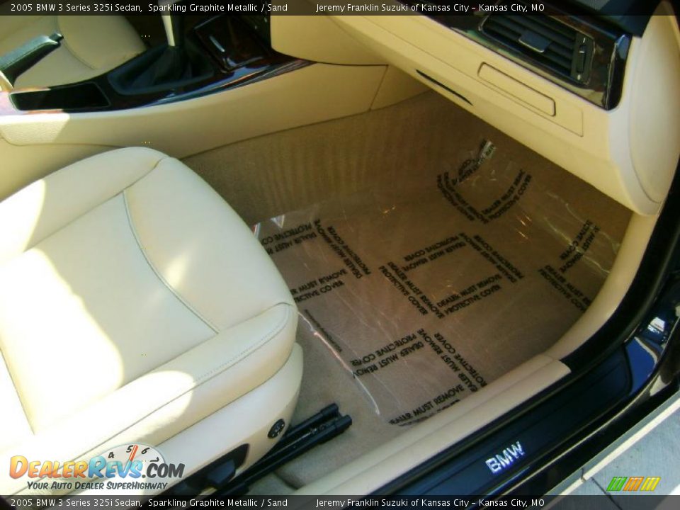 2005 BMW 3 Series 325i Sedan Sparkling Graphite Metallic / Sand Photo #7