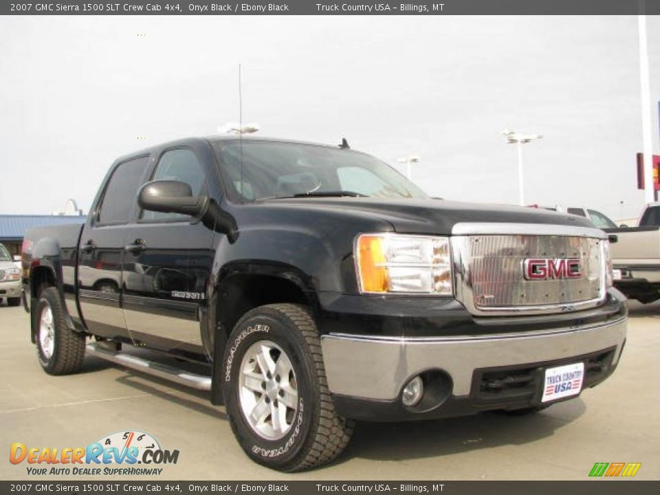 2007 GMC Sierra 1500 SLT Crew Cab 4x4 Onyx Black / Ebony Black Photo #5