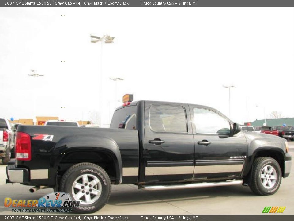 2007 GMC Sierra 1500 SLT Crew Cab 4x4 Onyx Black / Ebony Black Photo #6