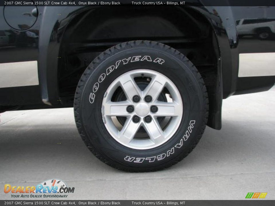 2007 GMC Sierra 1500 SLT Crew Cab 4x4 Onyx Black / Ebony Black Photo #12