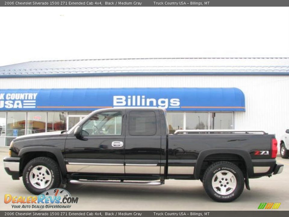 2006 Chevrolet Silverado 1500 Z71 Extended Cab 4x4 Black / Medium Gray Photo #1