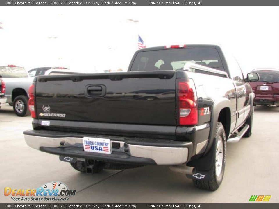 2006 Chevrolet Silverado 1500 Z71 Extended Cab 4x4 Black / Medium Gray Photo #5