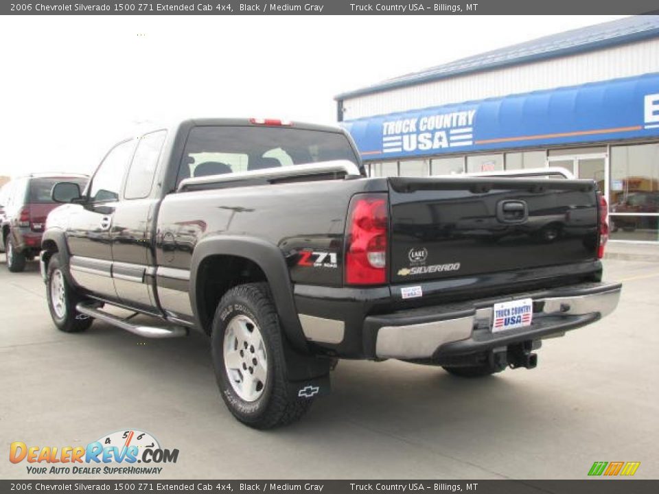 2006 Chevrolet Silverado 1500 Z71 Extended Cab 4x4 Black / Medium Gray Photo #6