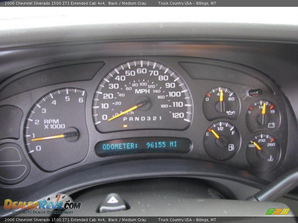 2006 Chevrolet Silverado 1500 Z71 Extended Cab 4x4 Black / Medium Gray Photo #15