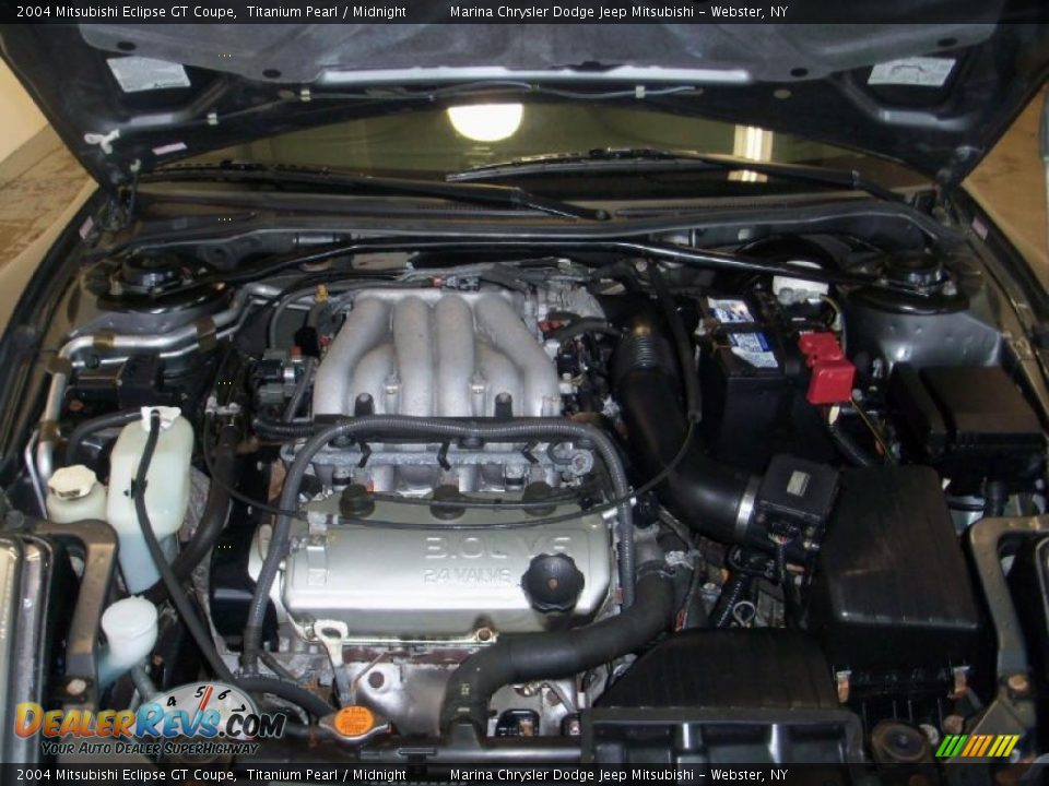 2004 Mitsubishi Eclipse GT Coupe Titanium Pearl / Midnight Photo #13