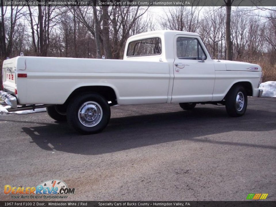 1967 Ford F100 2 Door Wimbledon White / Red Photo #3