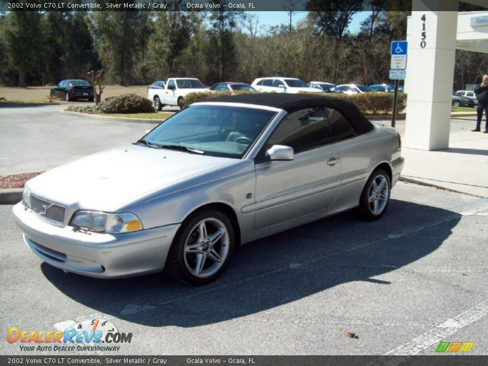 2002 Volvo C70 LT Convertible Silver Metallic / Gray Photo #3