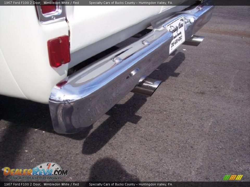 1967 Ford F100 2 Door Wimbledon White / Red Photo #6