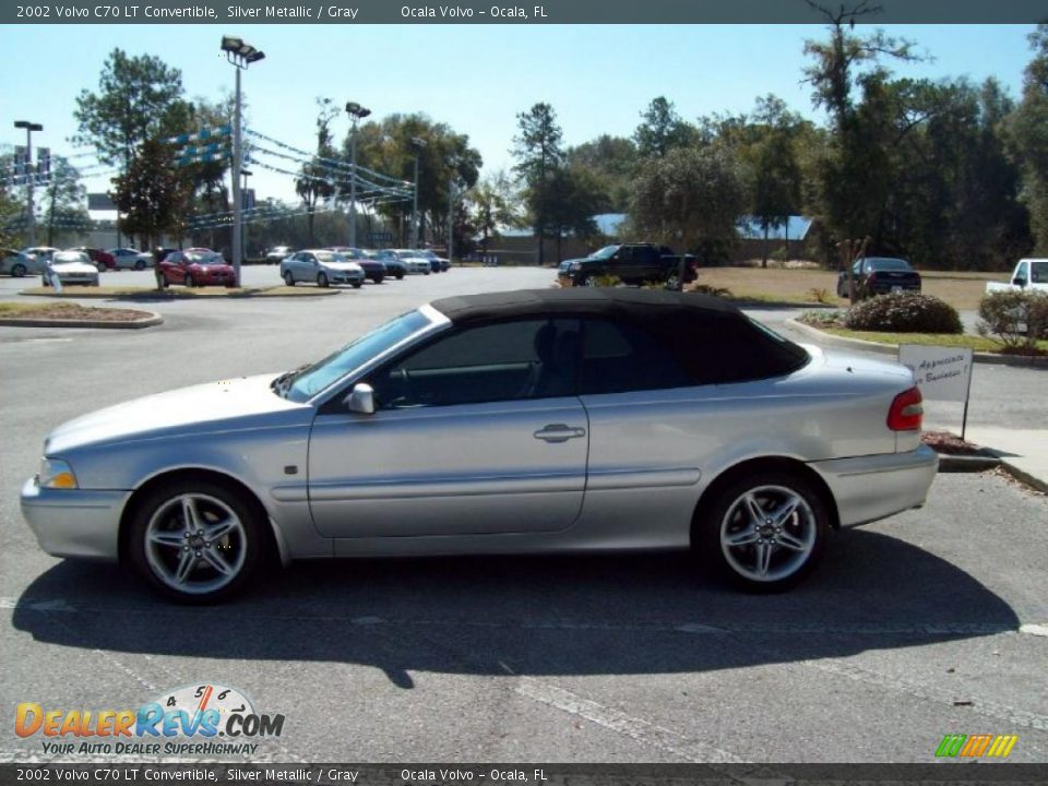2002 Volvo C70 LT Convertible Silver Metallic / Gray Photo #4