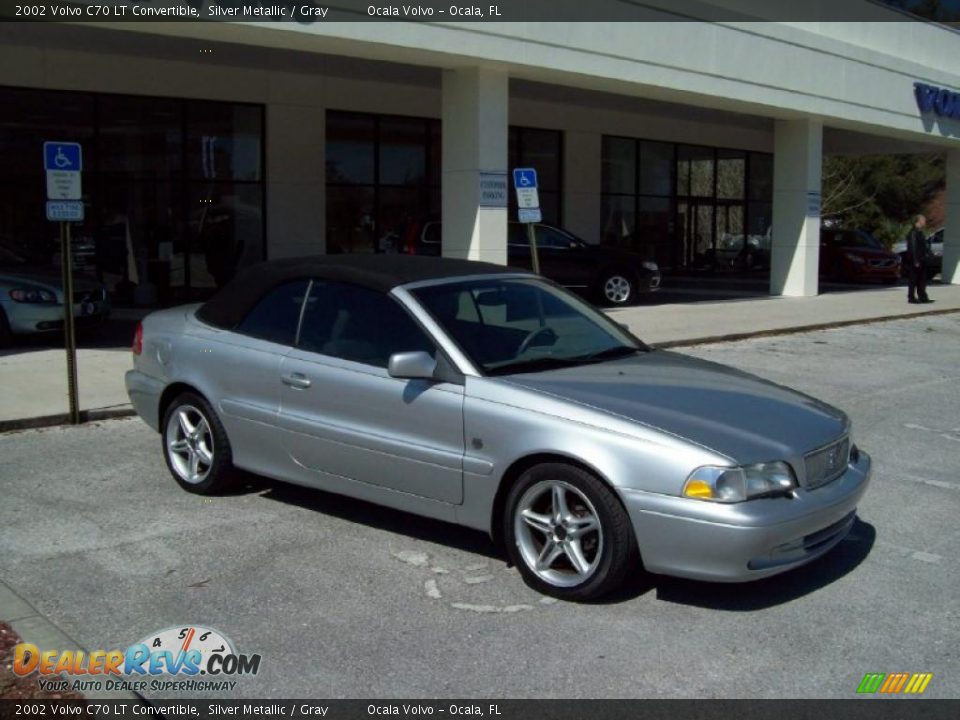 2002 Volvo C70 LT Convertible Silver Metallic / Gray Photo #10