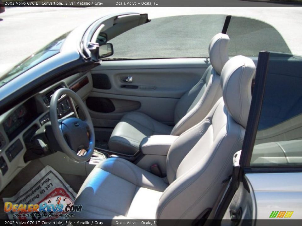 2002 Volvo C70 LT Convertible Silver Metallic / Gray Photo #12