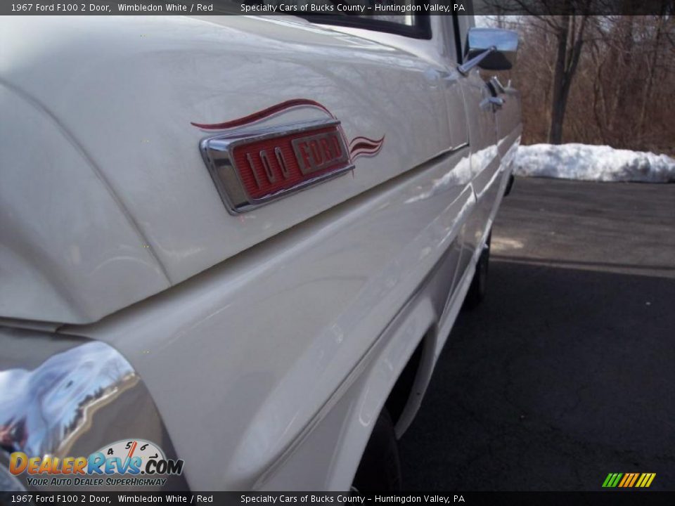 1967 Ford F100 2 Door Wimbledon White / Red Photo #13