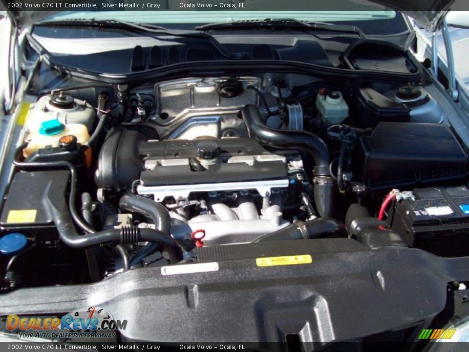 2002 Volvo C70 LT Convertible Silver Metallic / Gray Photo #14