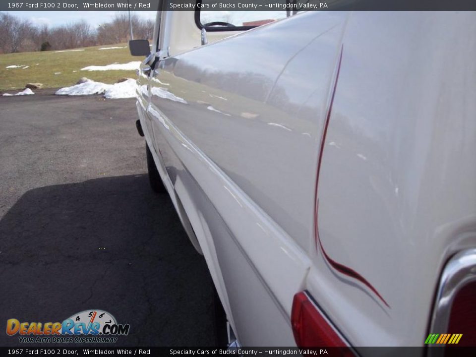 1967 Ford F100 2 Door Wimbledon White / Red Photo #14