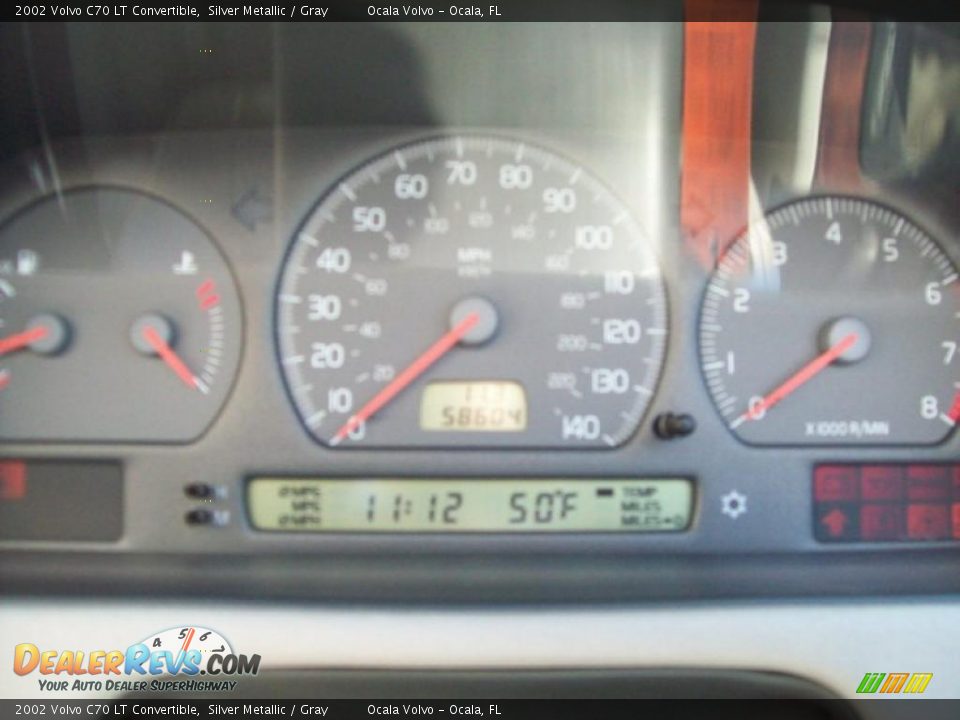 2002 Volvo C70 LT Convertible Silver Metallic / Gray Photo #15