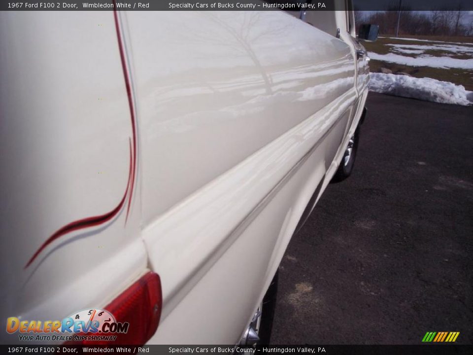 1967 Ford F100 2 Door Wimbledon White / Red Photo #15