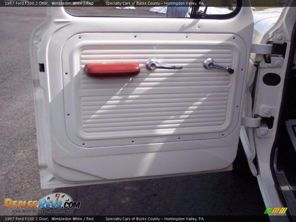 1967 Ford F100 2 Door Wimbledon White / Red Photo #17