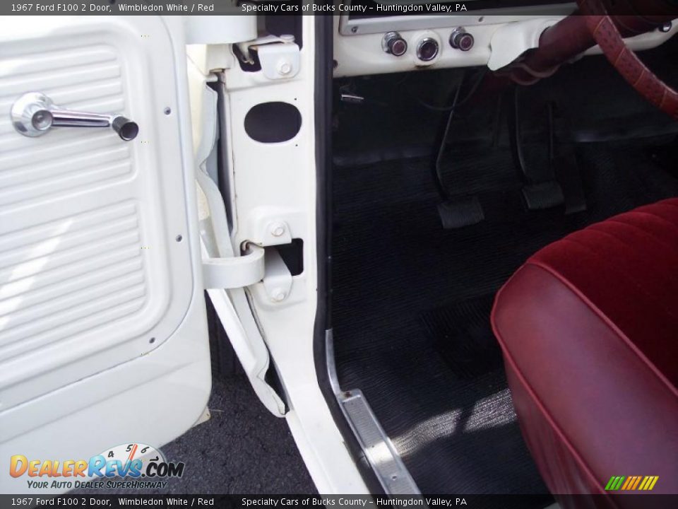 1967 Ford F100 2 Door Wimbledon White / Red Photo #18