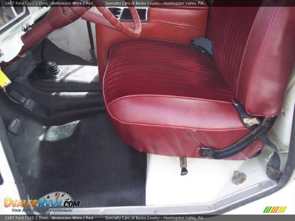1967 Ford F100 2 Door Wimbledon White / Red Photo #20
