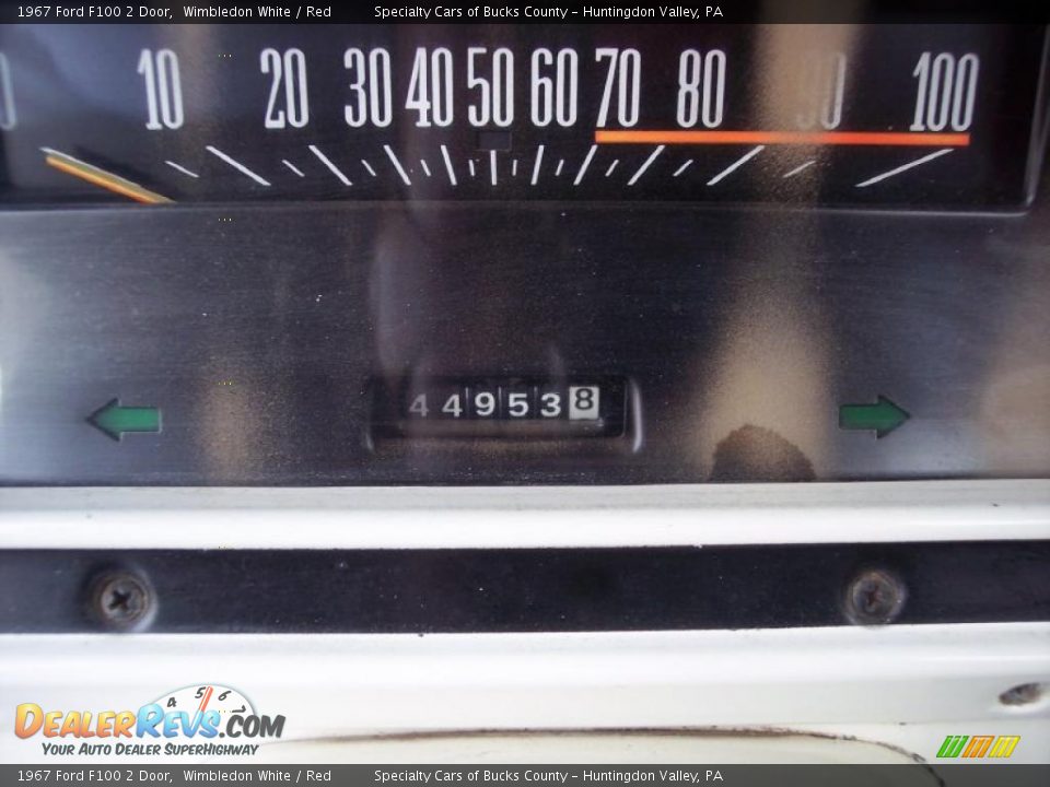 1967 Ford F100 2 Door Wimbledon White / Red Photo #24