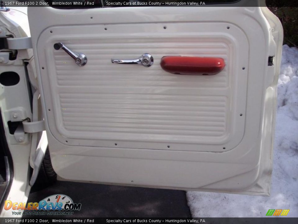1967 Ford F100 2 Door Wimbledon White / Red Photo #25