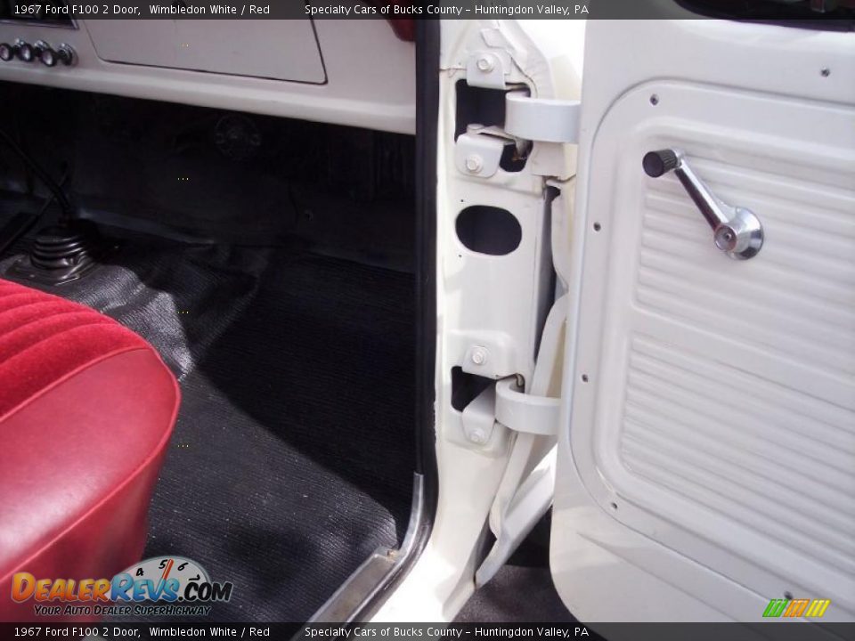 1967 Ford F100 2 Door Wimbledon White / Red Photo #26