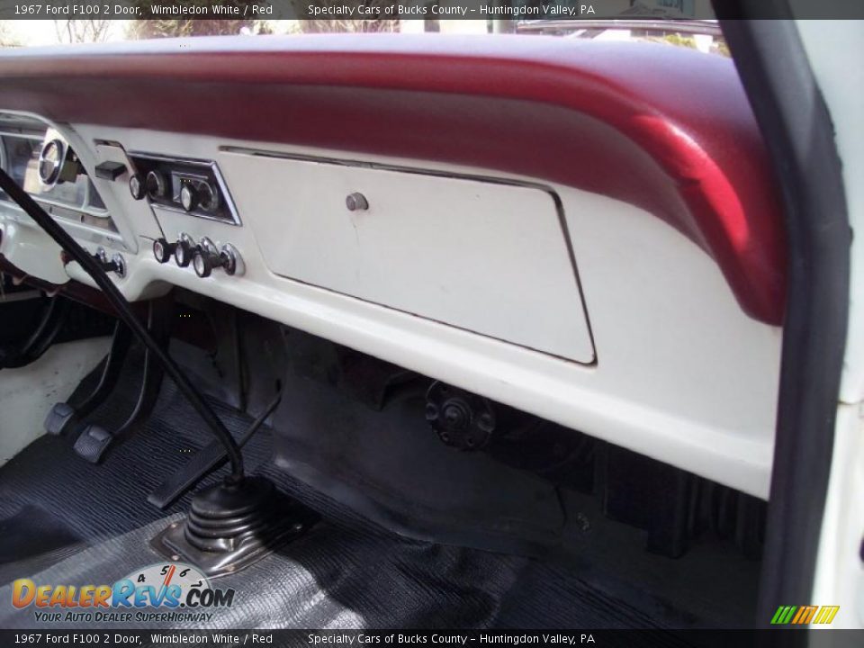 1967 Ford F100 2 Door Wimbledon White / Red Photo #28