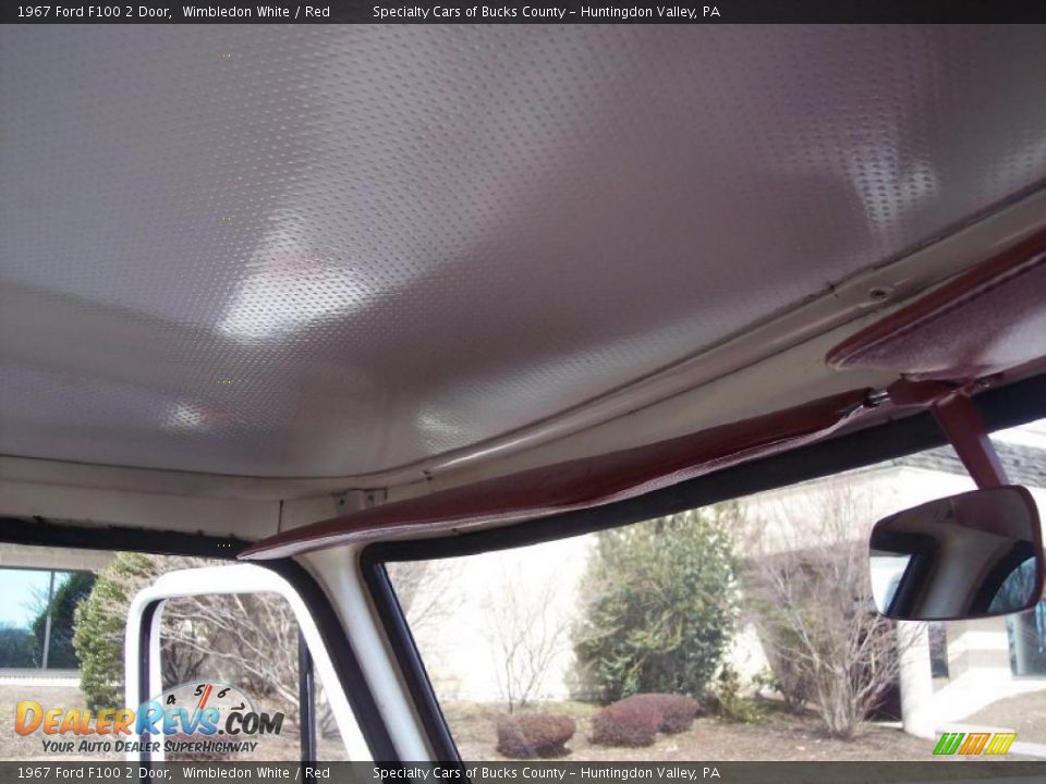 1967 Ford F100 2 Door Wimbledon White / Red Photo #29