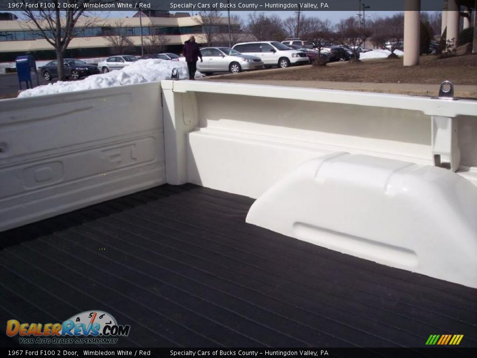 1967 Ford F100 2 Door Wimbledon White / Red Photo #31