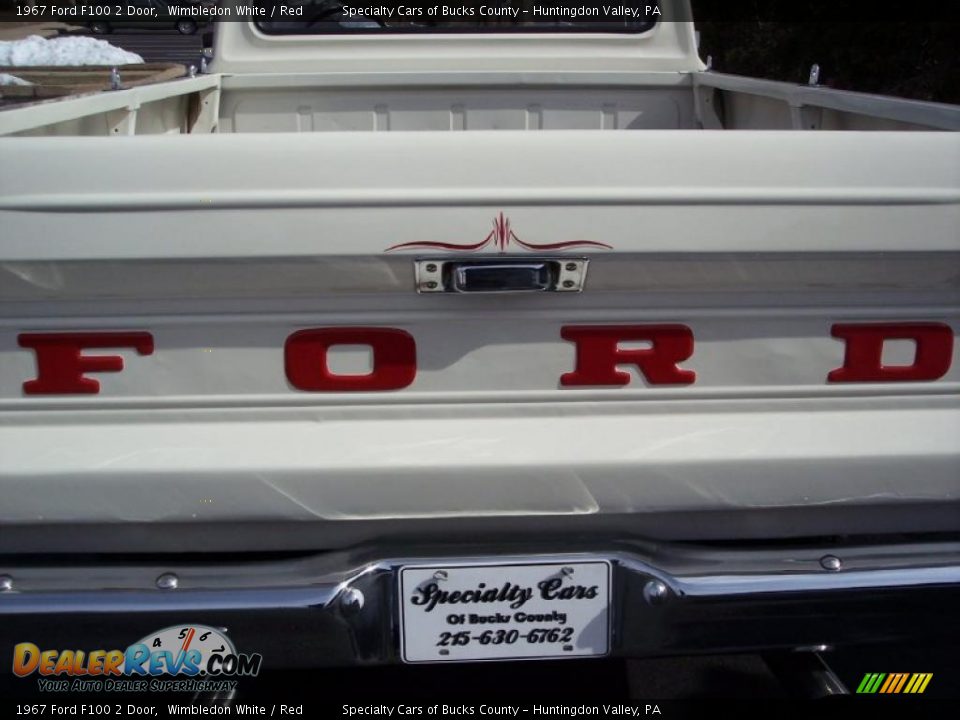 1967 Ford F100 2 Door Wimbledon White / Red Photo #35