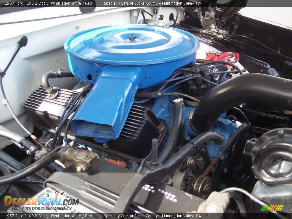 1967 Ford F100 2 Door Wimbledon White / Red Photo #36