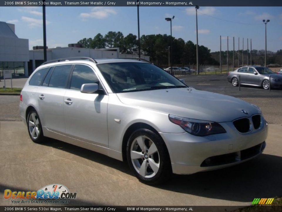 2006 BMW 5 Series 530xi Wagon Titanium Silver Metallic / Grey Photo #1