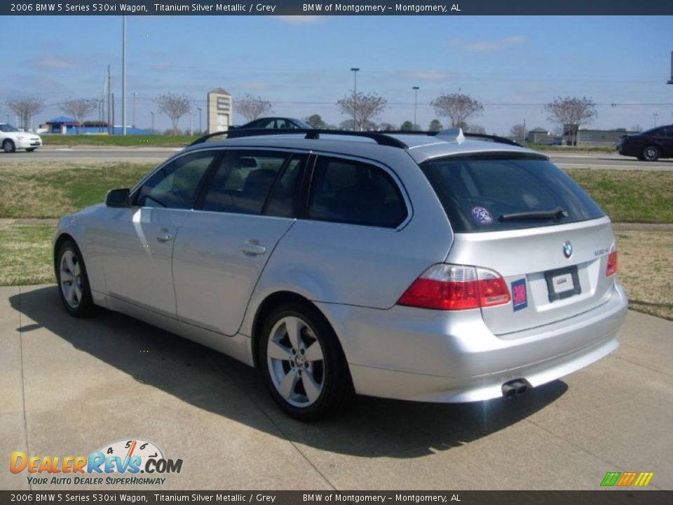 2006 BMW 5 Series 530xi Wagon Titanium Silver Metallic / Grey Photo #3