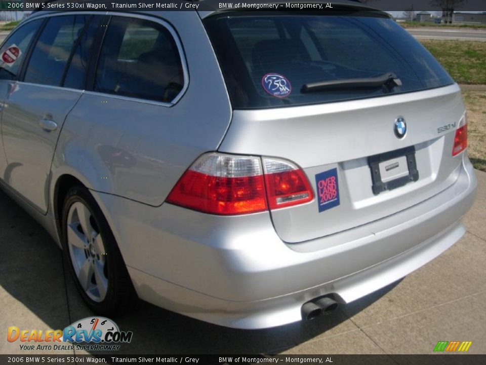 2006 BMW 5 Series 530xi Wagon Titanium Silver Metallic / Grey Photo #9