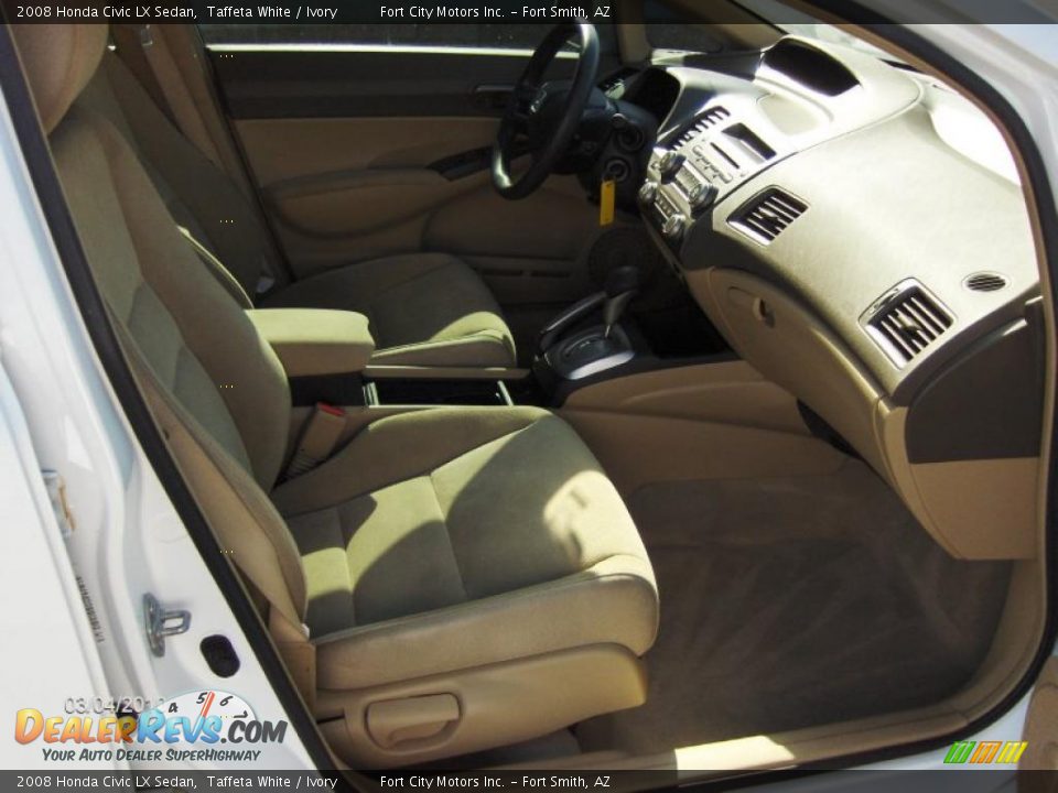 2008 Honda Civic LX Sedan Taffeta White / Ivory Photo #6