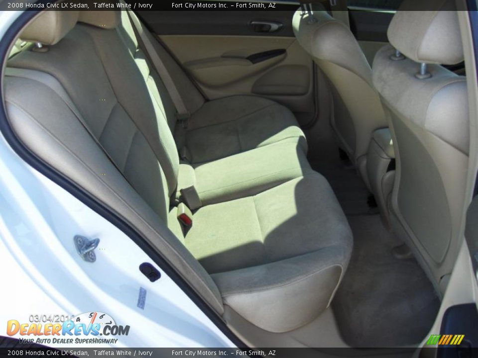 2008 Honda Civic LX Sedan Taffeta White / Ivory Photo #7