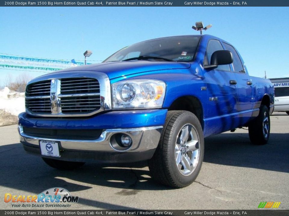 2008 Dodge Ram 1500 Big Horn Edition Quad Cab 4x4 Patriot Blue Pearl / Medium Slate Gray Photo #1