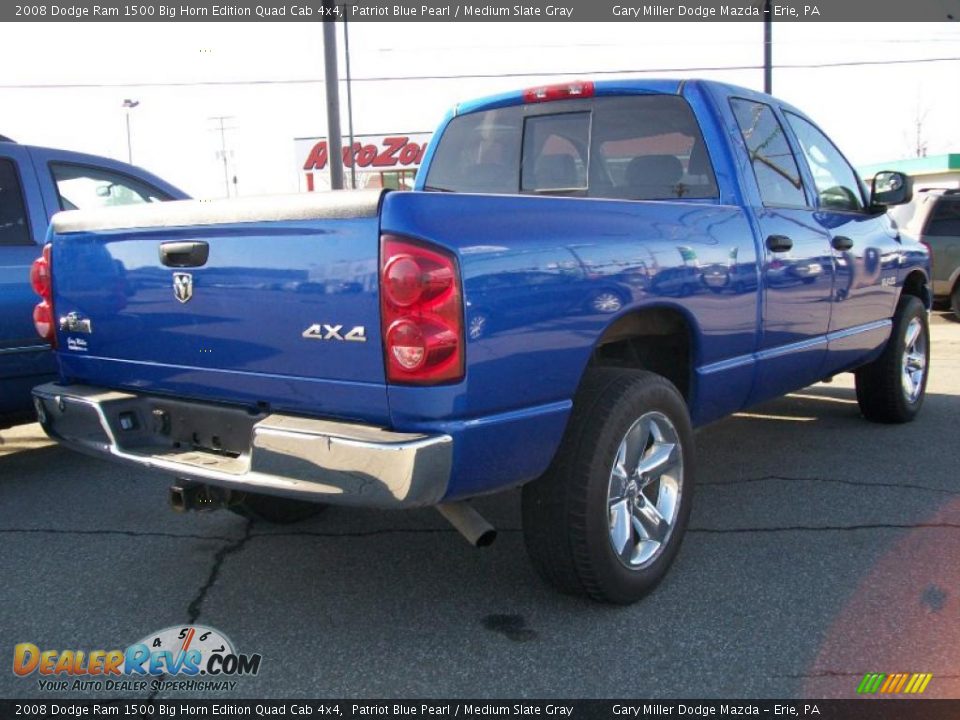 2008 Dodge Ram 1500 Big Horn Edition Quad Cab 4x4 Patriot Blue Pearl / Medium Slate Gray Photo #5