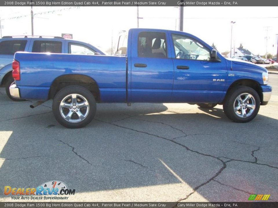 2008 Dodge Ram 1500 Big Horn Edition Quad Cab 4x4 Patriot Blue Pearl / Medium Slate Gray Photo #6