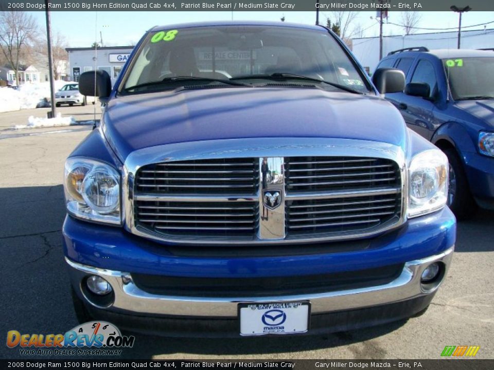 2008 Dodge Ram 1500 Big Horn Edition Quad Cab 4x4 Patriot Blue Pearl / Medium Slate Gray Photo #8