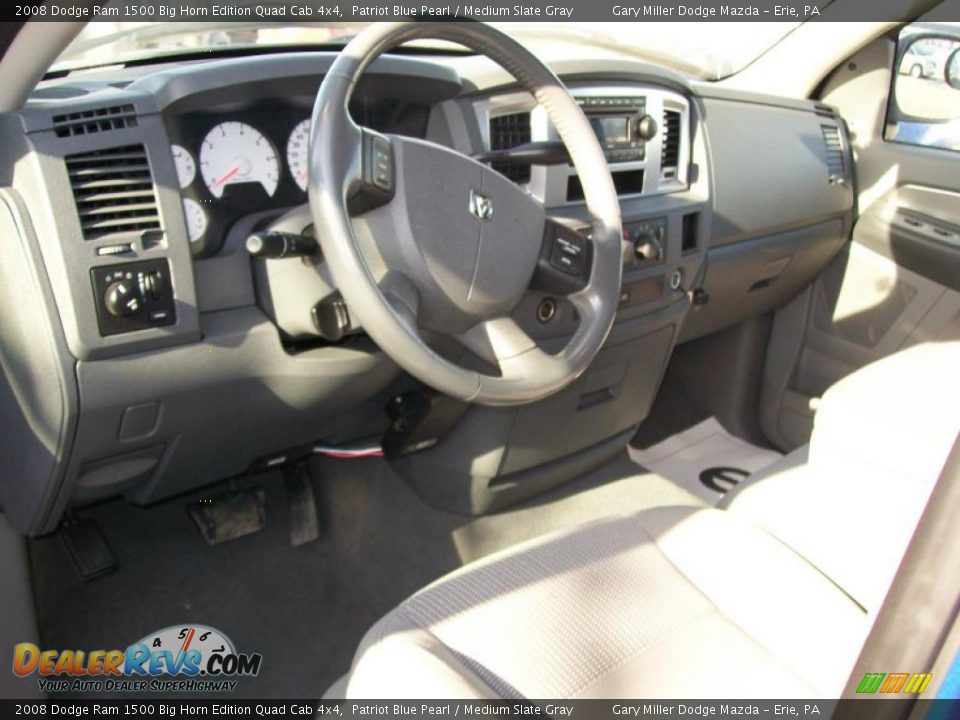 2008 Dodge Ram 1500 Big Horn Edition Quad Cab 4x4 Patriot Blue Pearl / Medium Slate Gray Photo #11
